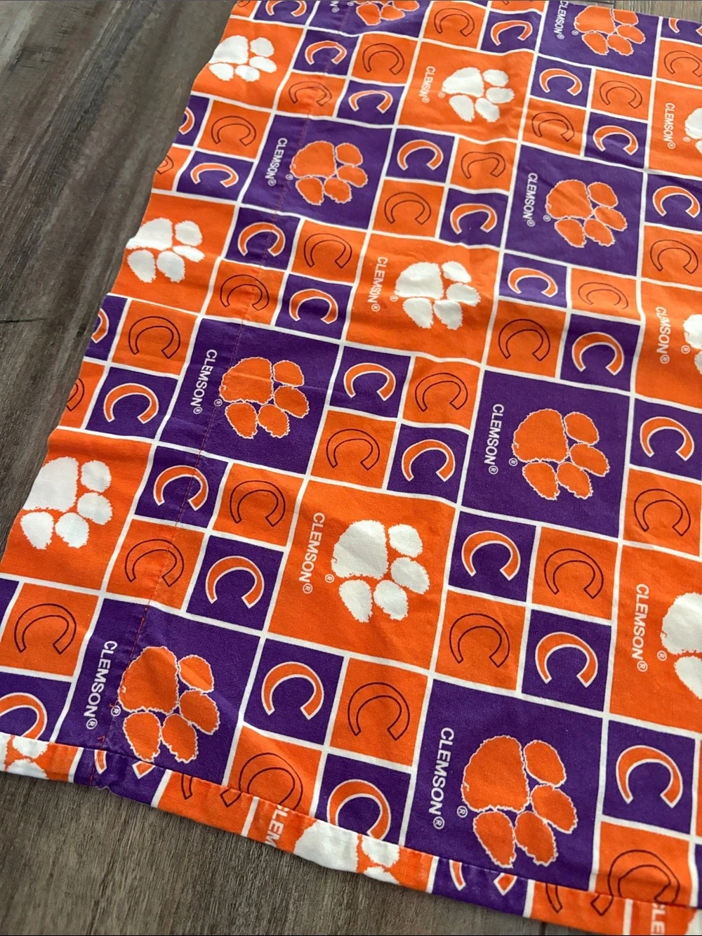 College Corner Clemson Tigers Pillowcase Standard Orange Purple Dorm Bedding